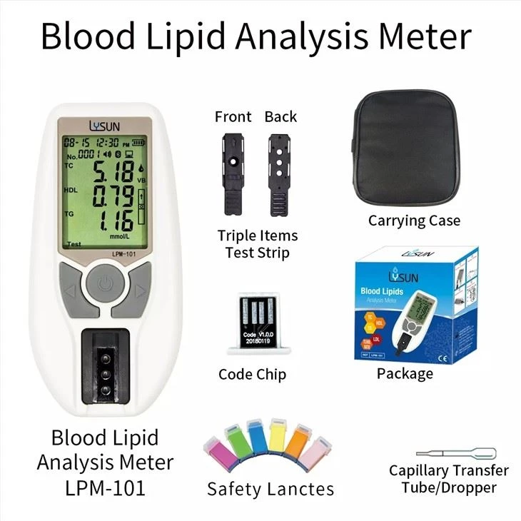 Quick Blood Lipid Analyzer TC/HDL-C/TG/LDL-C,Total Cholesterol Meter